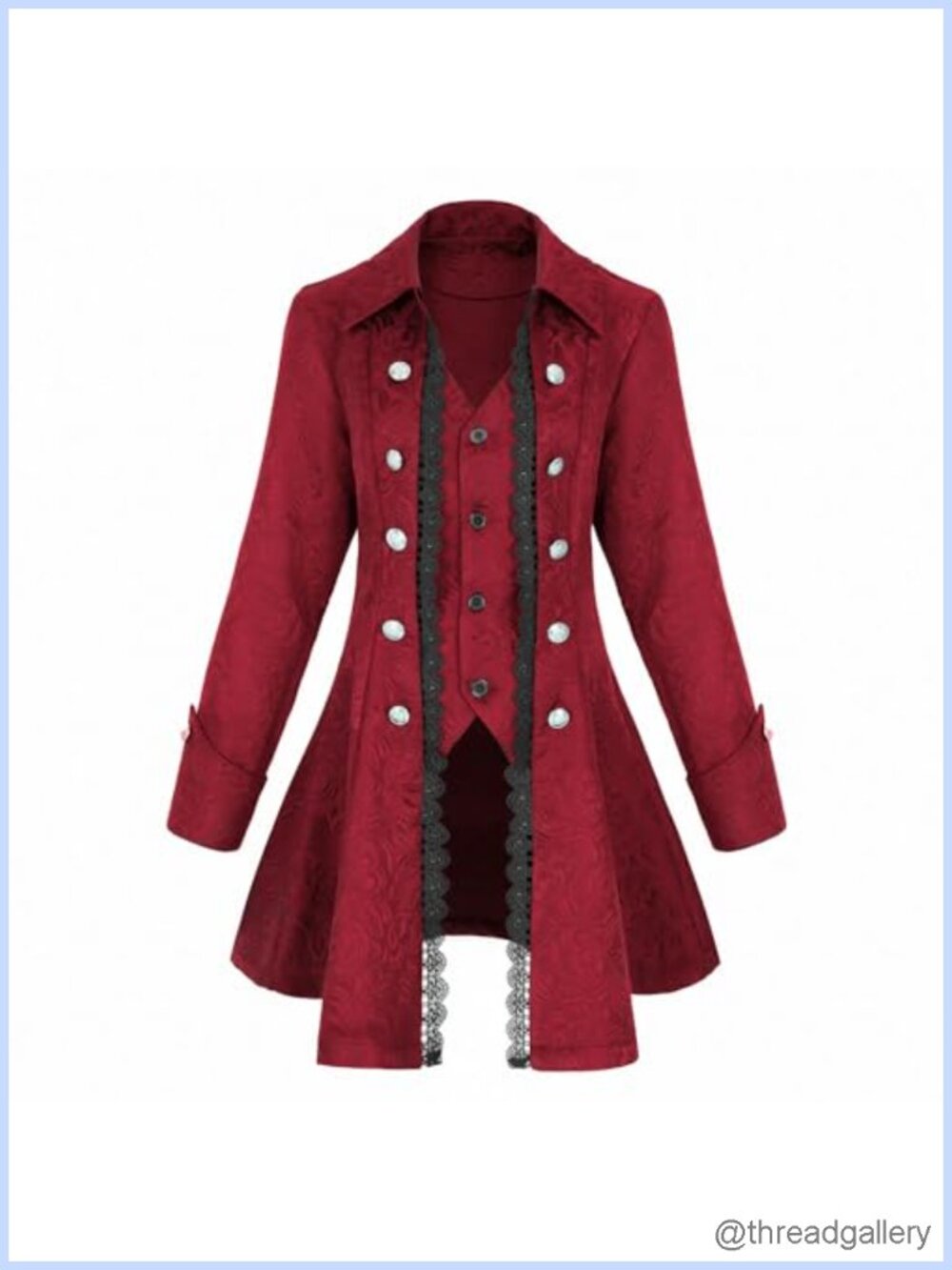 Women's Steampunk Jacket Medieval Gothic Tailcoat Pirate Costume